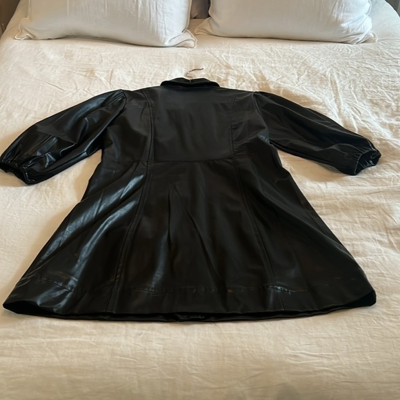 COPY - Black Leather Puff-Sleeve Dress!! - Picture 6 of 6